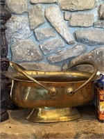 Brass Exlarge Tub with Handles 28 inch wide