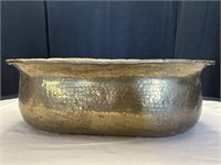 Large brass planter, 22” x 12” x 7.5” H
