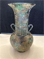 Nice Antique bronze Asian vase, 12” tall