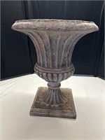 Beautiful concrete urn planter, 16” x 18” tall