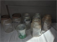 Mixed lot of mason jars