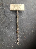 Vintage wood sign  with solid stiff chain stake!