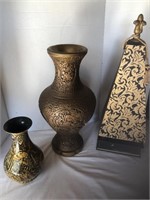 LA Vie Animal print vase , Vintage Marwal Ind
