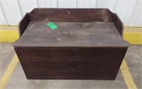 VINTAGE WOODEN CHEST-  TOYS / BLANKETS- BOOTS