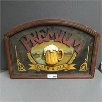 3D Premium Beer & Ale Wooden Sign