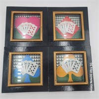 Poker Casino Playing Cards Shadow Box Wall