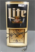 Miller Lite Beer Light & Clock