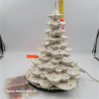 White ceramic Christmas Tree Vintage