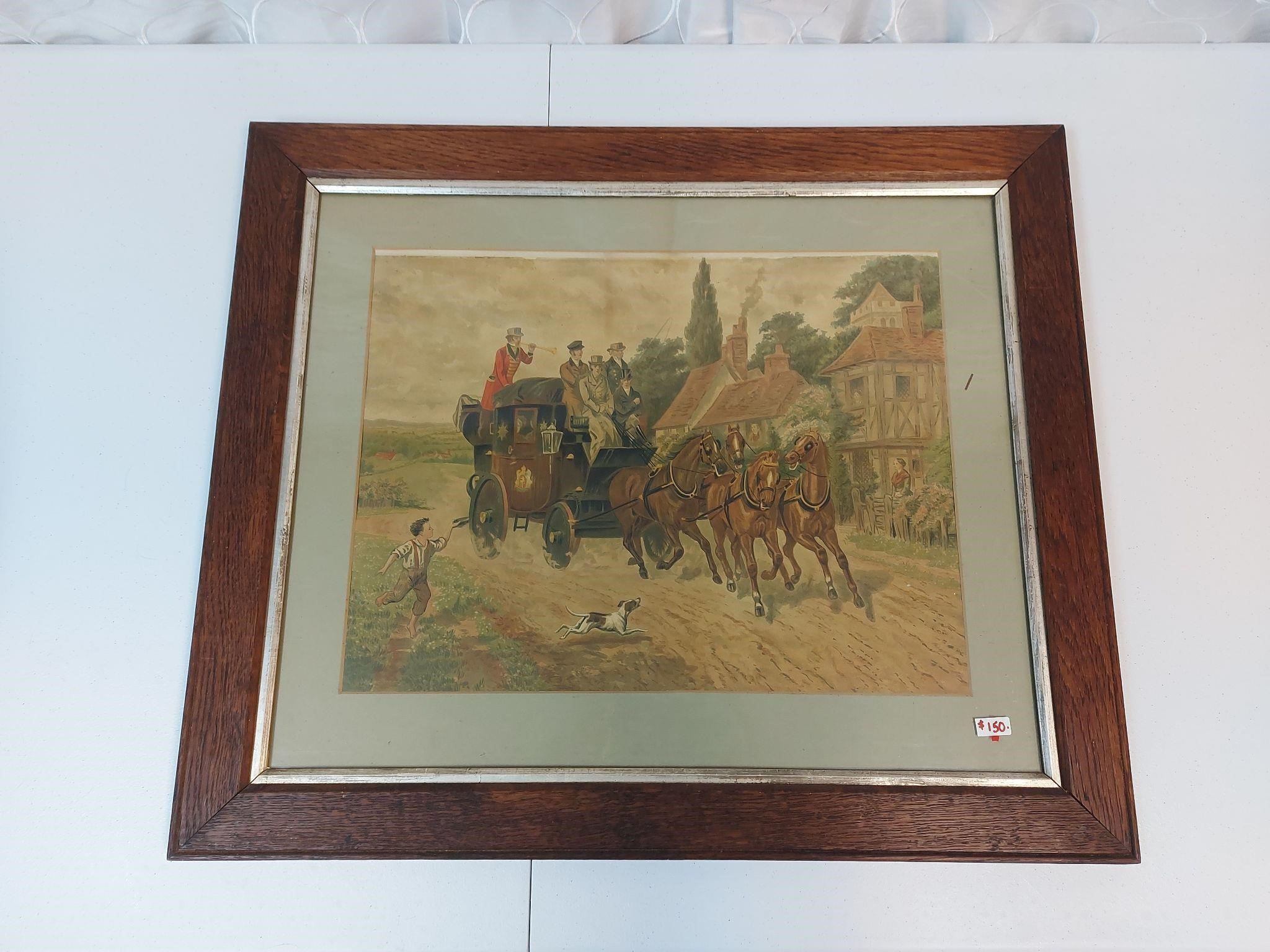 Horses with Carriage Artwork - Vintage?