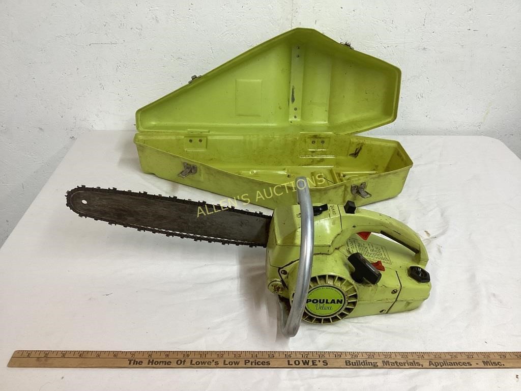 POULAN DELUXE 14 INCH CHAINSAW WITH CASE