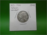 1945 P  U S 350 Silver Nickel