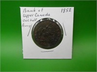 1852 Bank Of Canada One Half Penny