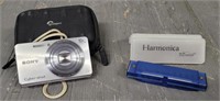 Sony Digital Camera & Harmonica