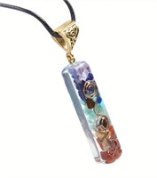 Multi colored Chakra Pendant Necklace