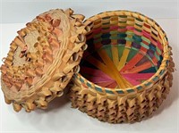 Mi'kmaq Woven Covered Basket