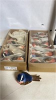 2 Boxes of Bird Craft Decor