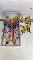 Lg Butterfly Craft Decor on Wires