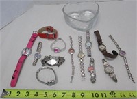 Heart Dish Ladies Watches- Need Batteries