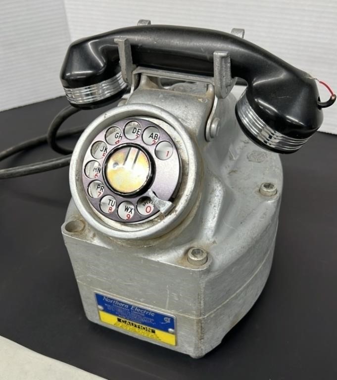 Northern Electric Aluminum Rotary Dial Telephone