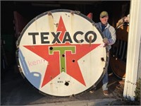 Antique Texaco 6ft double sided porcelain sign