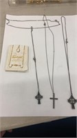 Cross necklace lot