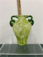 Murano Style Double Handled Vase