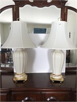Pair of Ceramic Post Modern Lamps