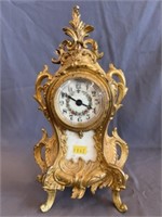 Waterbury Gilt Plated Mantel Clock