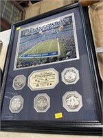Framed Dallas Cowboys Collector's Coins