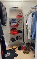 Clothing And Shoes In Master Bedroom Closet.