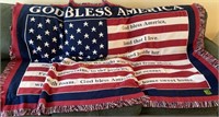 God Bless America Throw Blanket 64x48"