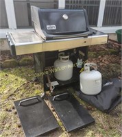 Weber Spirit Propane Grill With Cover And Tank.
