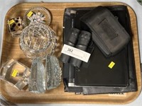 Acer Mini-Laptop, Binoculars, Decorative Crystal