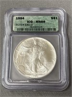 1994 Silver Eagle Silver Dollar