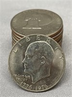 (12) Post-1964 Eisenhower $1.00 Coins