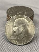 (12) Post-1964 Eisenhower $1.00 Coins
