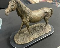 Bronze Horse, signed.