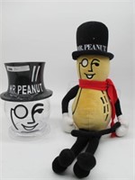 MR PEANUT PLUSH & MR PEANUT PLASTIC JAR