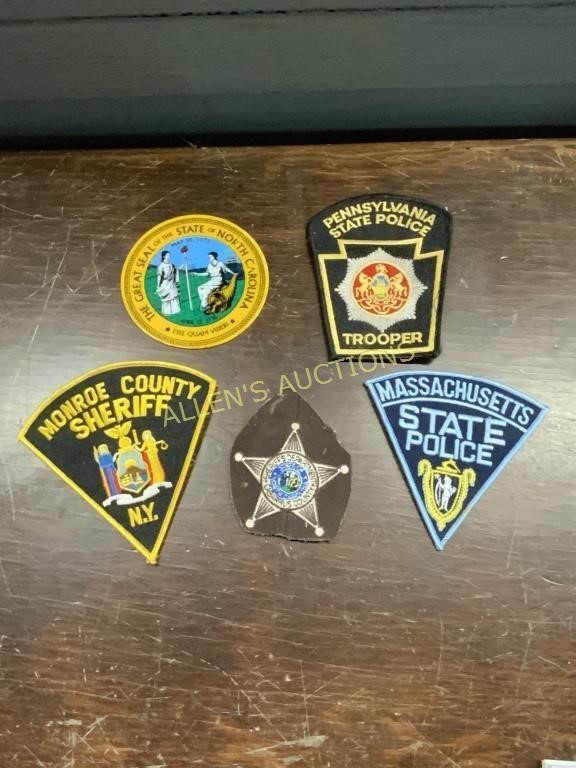 LAW ENFORCEMENT PATCHES AND  NC STATE SEAL