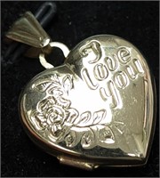 $1100 10K  Locket With Photo Compartment 3.7G Pend