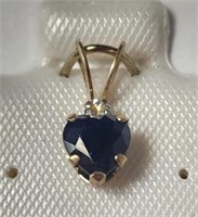 $240 10K  Sapphire(1.18ct) Pendant