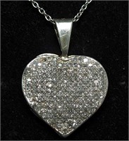$800 Silver Diamond 0.4Ct 20" Necklace