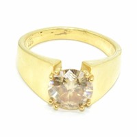 Gold plated Sil Moissamite(3.1ct) Ring