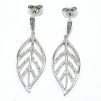 Silver Diamond(0.4ct) Earrings