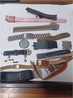 Lot of Various Watch Bands and Pocket Screw Driver