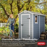 $539 Keter Manor  Resin Outdoor Storage Shed Kit