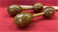 WOODEN WEIGHTS ANTIQUE  3/4 LB MODEL A W SPALDING