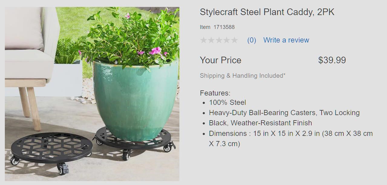 Stylecraft Steel Plant Caddy