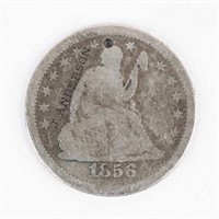 1856 US SEATED LIBERTY SILVER QUARTER