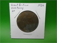 1926 British Penny  V F 20